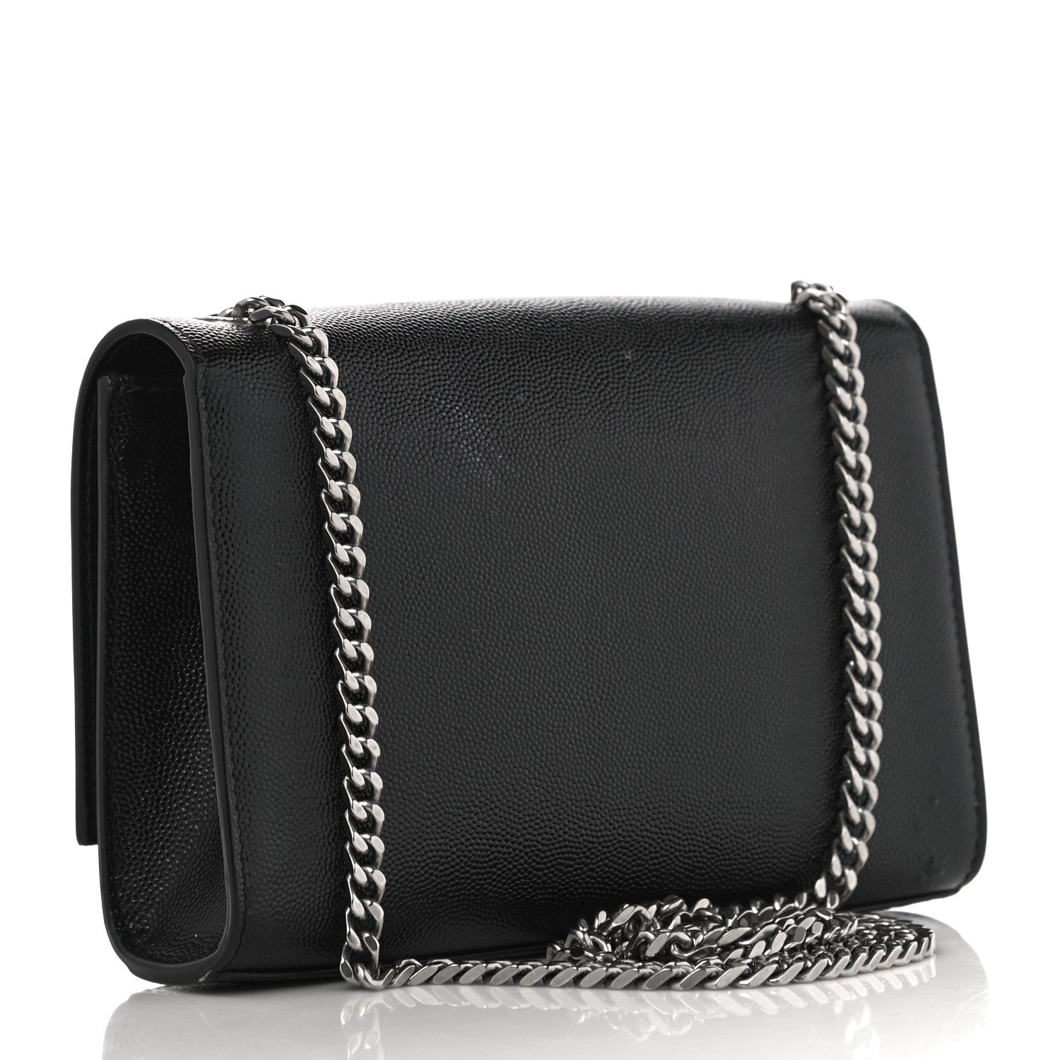 Saint Laurent Grain De Poudre Small Classic Monogram Kate Tassel Satchel Black 3 of 10