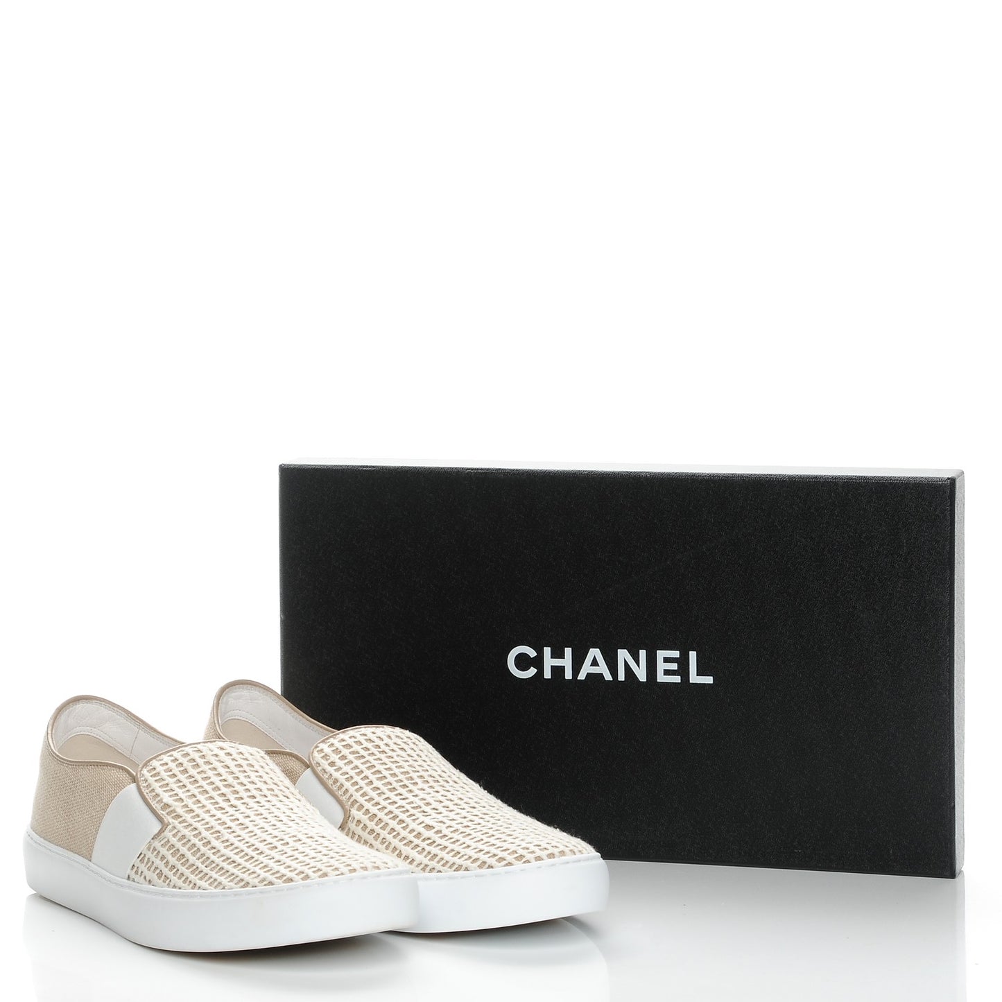 Fabric Mesh Sneakers 41 Beige