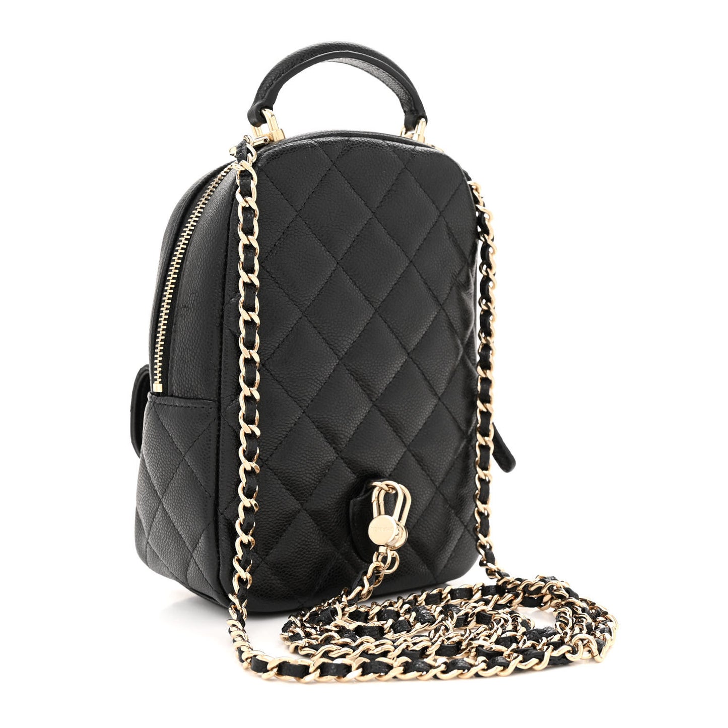 Caviar Quilted CC Mini Classic Backpack Black