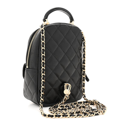 Chanel Caviar Quilted CC Mini Classic Backpack Black 3 of 12