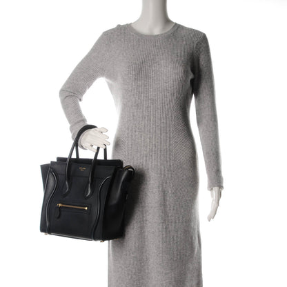 Celine Smooth Calfskin Micro Luggage Navy Blue 2 of 9