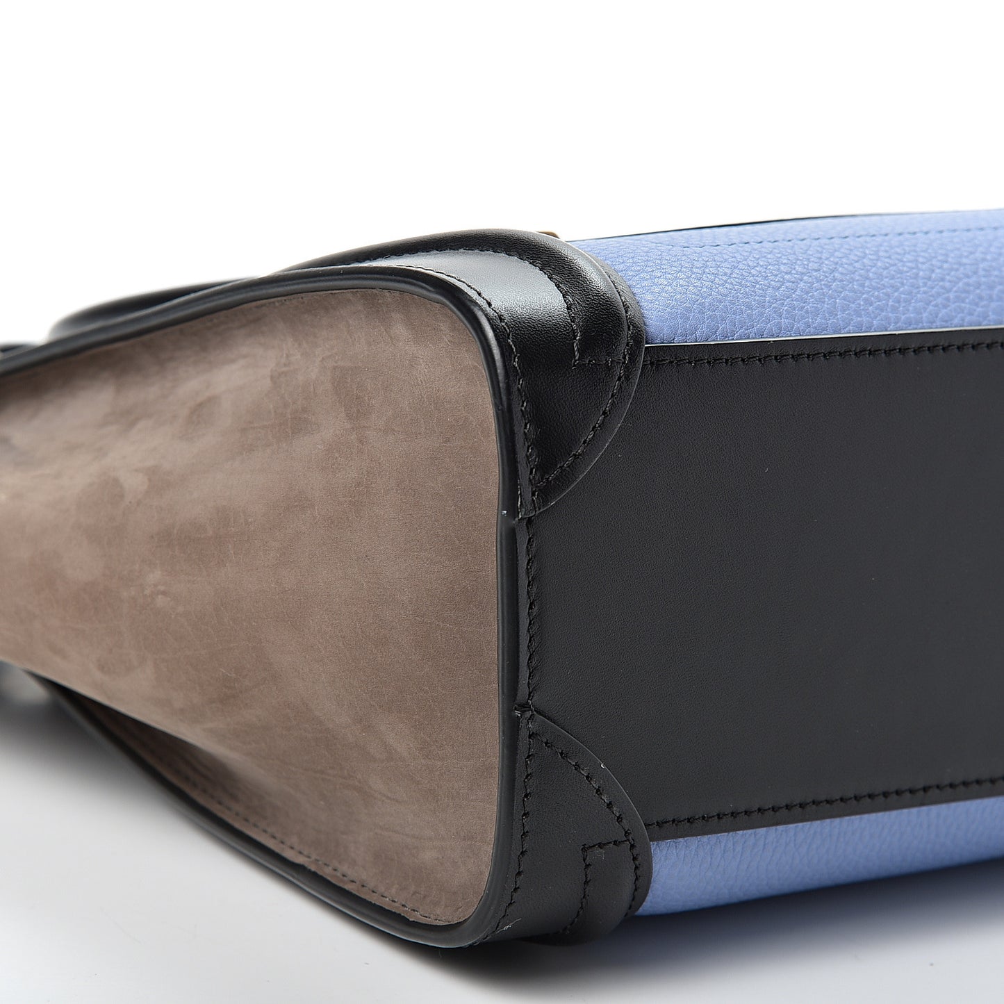 Nubuck Smooth Calfskin Nano Tri-Color Luggage Porcelain