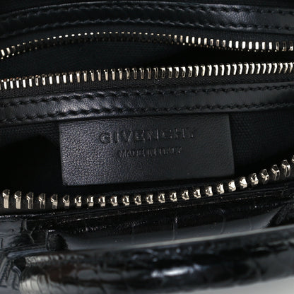 Givenchy Calfskin Crocodile Embossed Mini Antigona Black 8 of 11