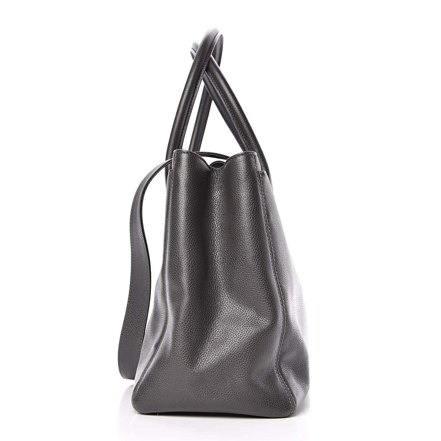 Chanel Calfskin Cerf Executive Shopper Tote Dark Grey 16 of 17