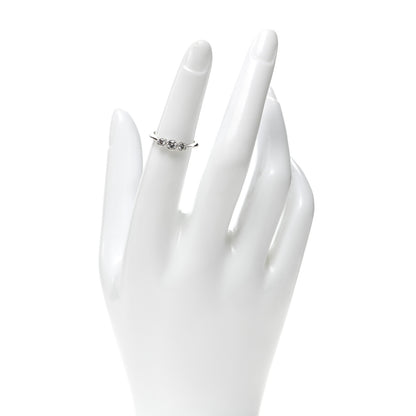 Tiffany Platinum Diamond Three Stone Milgrain Ring 49 4.75 2 of 5