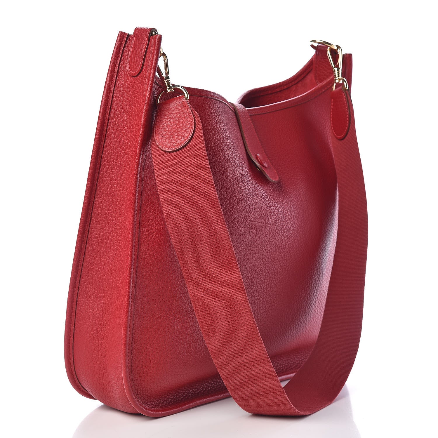 Hermes Taurillon Clemence Evelyne GM Rouge Vif 3 of 10