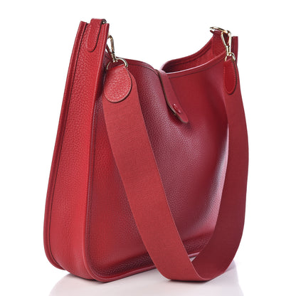 Hermes Taurillon Clemence Evelyne GM Rouge Vif 3 of 10