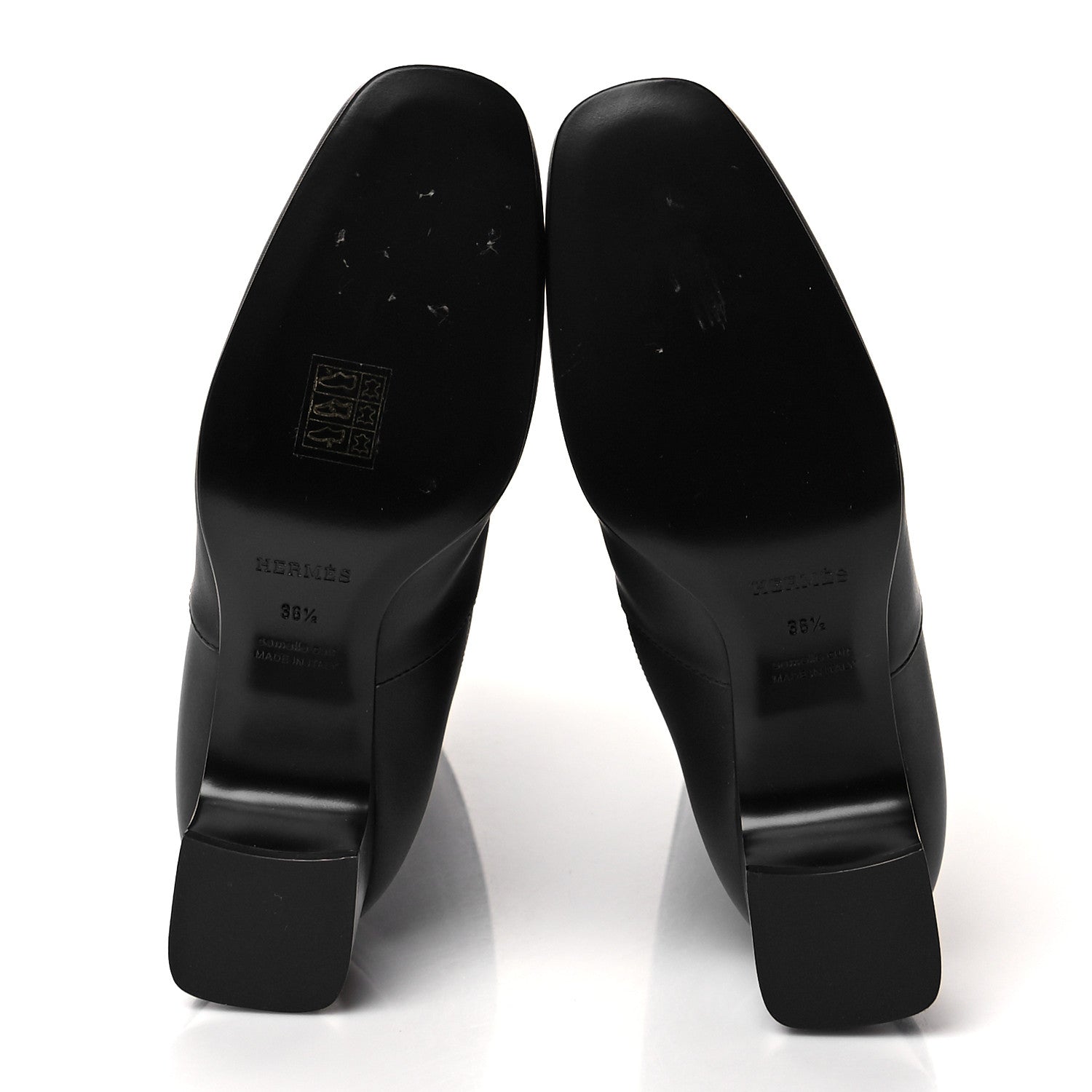 Hermes Calfskin Daphne Boots 36.5 Black 5 of 7