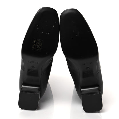 Hermes Calfskin Daphne Boots 36.5 Black 5 of 7