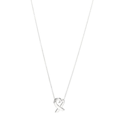 Tiffany Sterling Silver Paloma Picasso Loving Heart Pendant Necklace 1 of 4