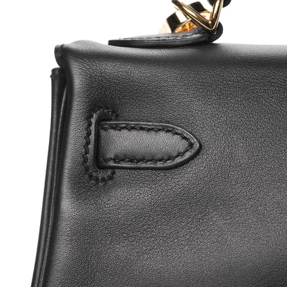 Hermes Swift Kelly Retourne 25 Black 31 of 34
