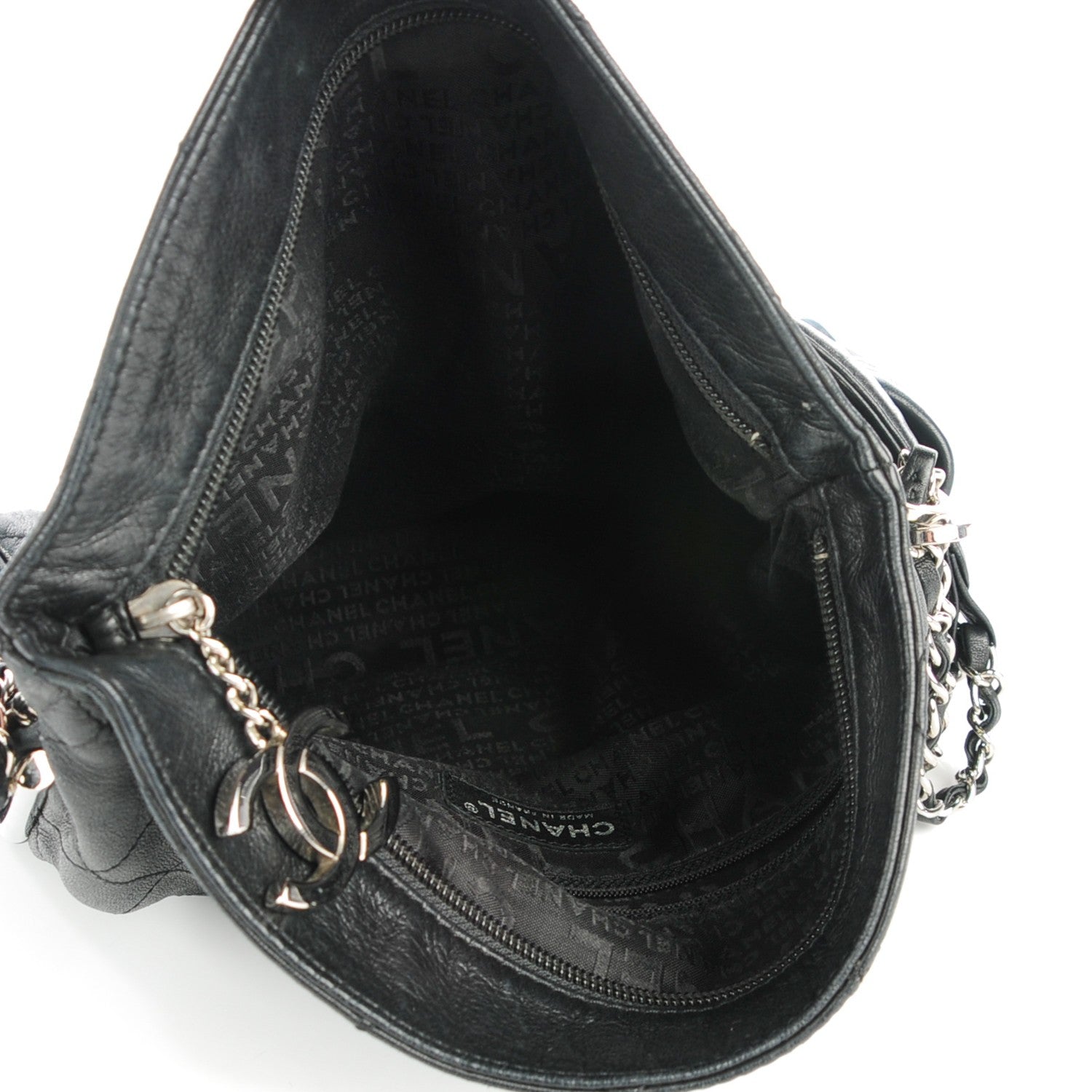 Chanel Lambskin Stitched Medium Ultimate Soft Tote Black 5 of 7