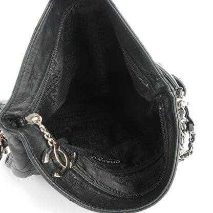 Chanel Lambskin Stitched Medium Ultimate Soft Tote Black 5 of 7