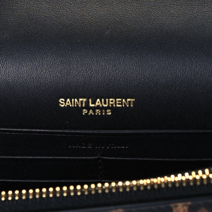 Saint Laurent Calfskin Heart Leopard Print Classic Monogram Kate Tassel Satchel Toffee 6 of 8