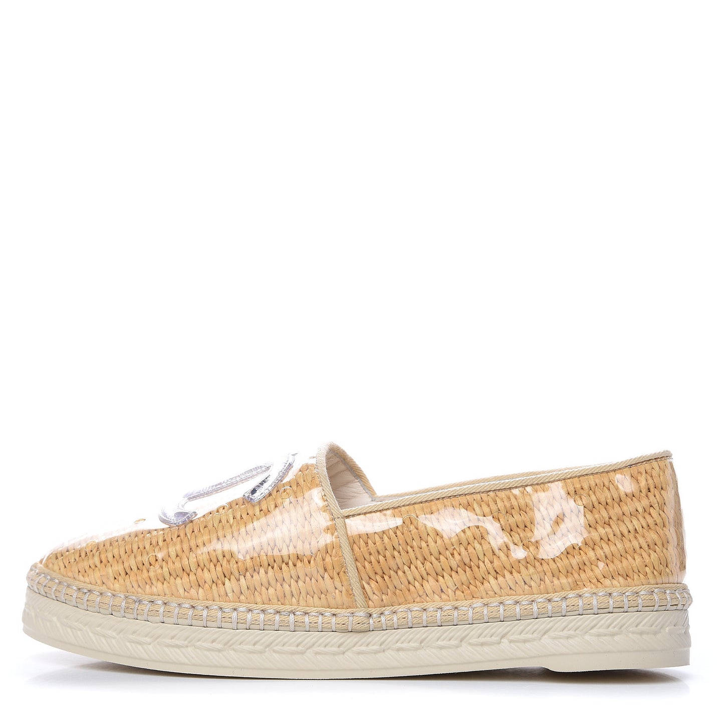 PVC Raffia CC Espadrilles 36 Beige