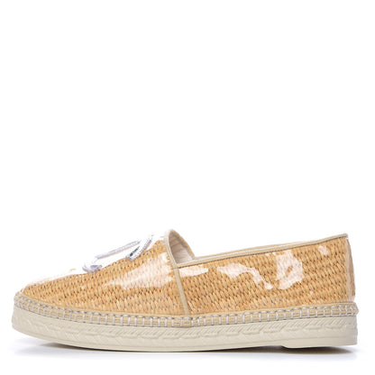 Chanel PVC Raffia CC Espadrilles 36 Beige 1 of 8