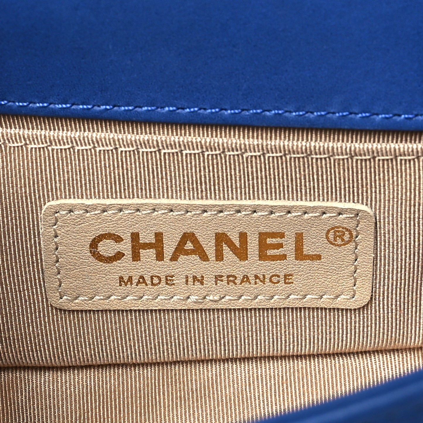 Lambskin Woven Mini Chateau Boy Flap Blue
