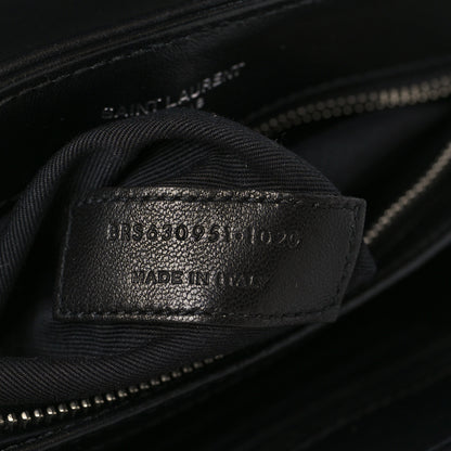 Saint Laurent Calfskin Y Quilted Monogram Toy Loulou Crossbody Bag Black 7 of 10