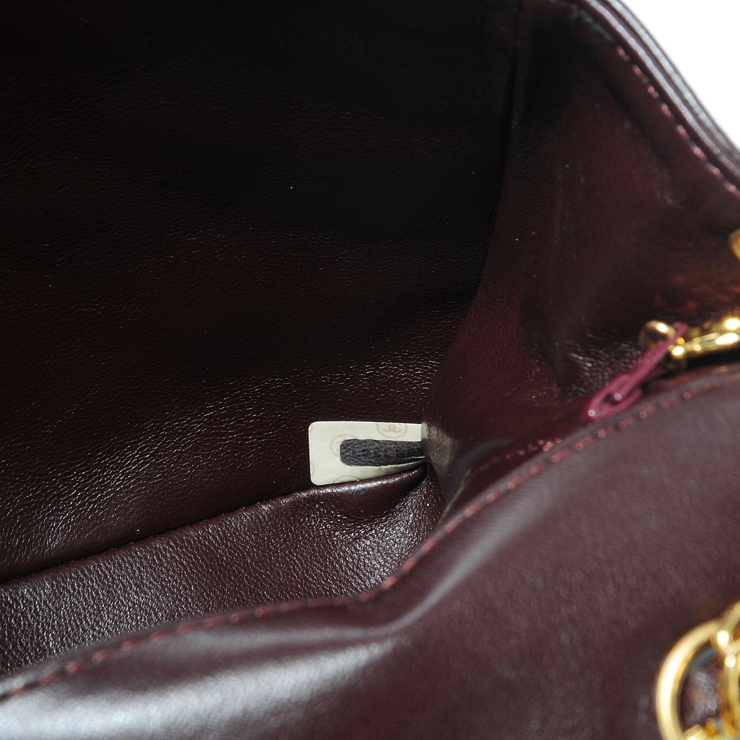 Lambskin Quilted Medium Flap Bag Dark Purple