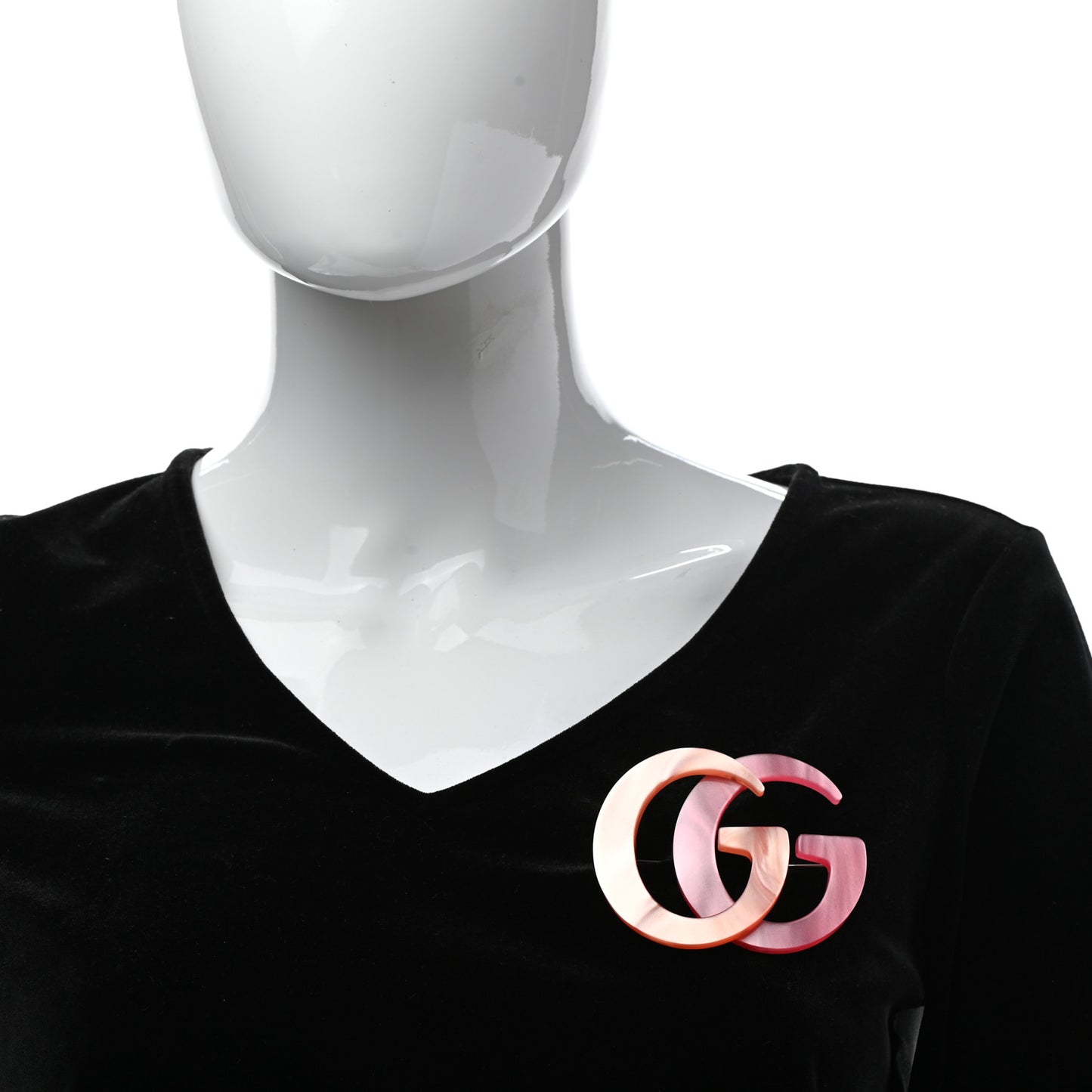 Resin Double G Brooch Pink