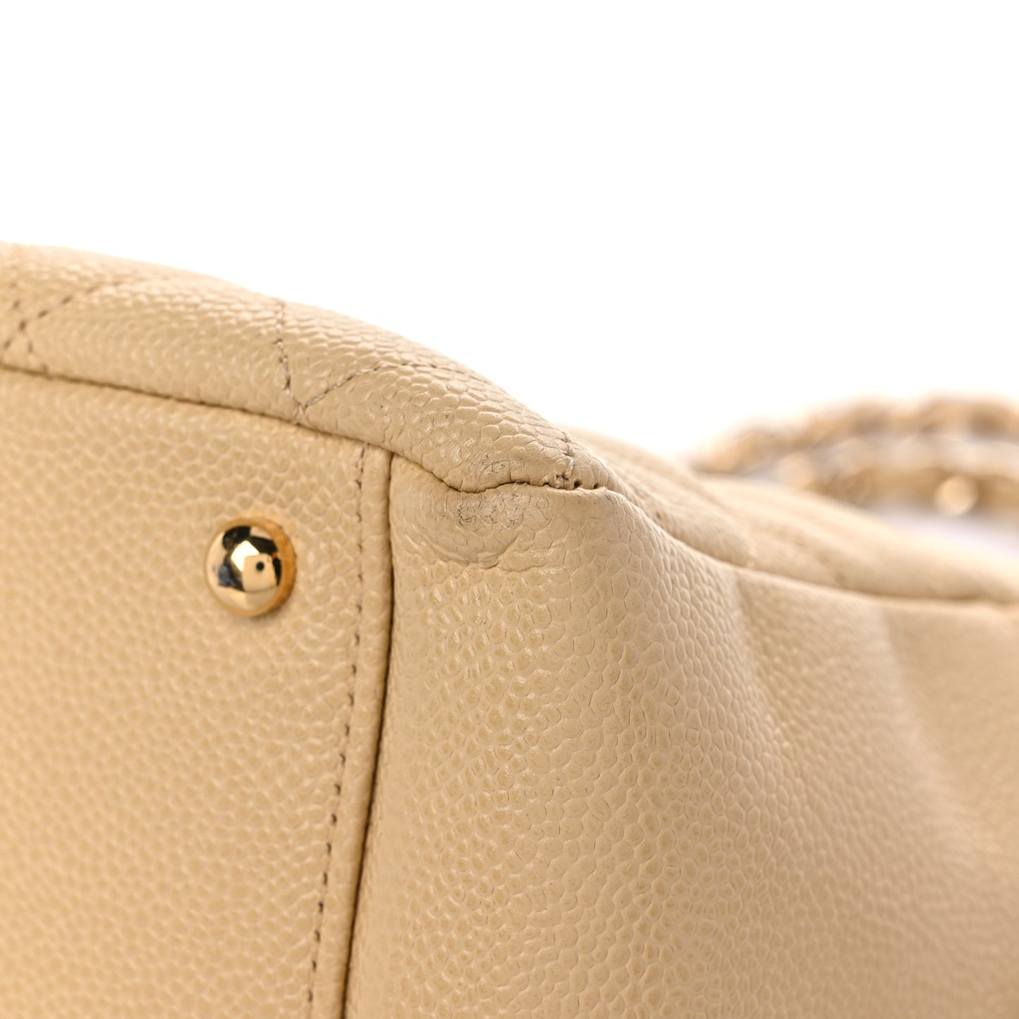 Caviar Quilted Petit Timeless Tote PTT Beige