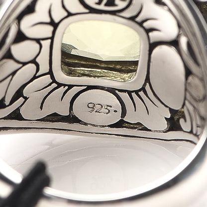 John Hardy Sterling Silver Citrine Large Batu Kali Square Ring 54 7 5 of 6