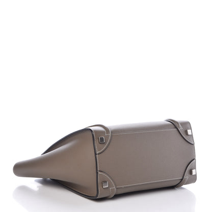 Celine Drummed Calfskin Micro Luggage Souris 4 of 8