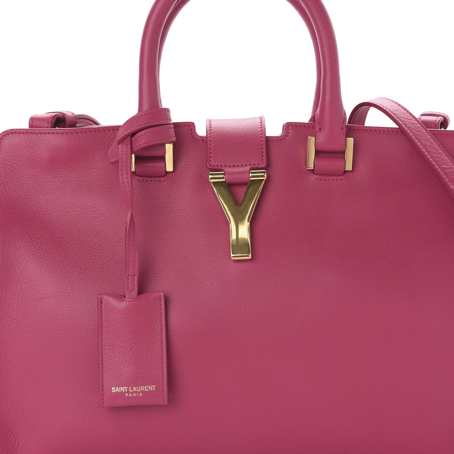Saint Laurent Calfskin Small Classic Y Cabas Fuchsia 11 of 11