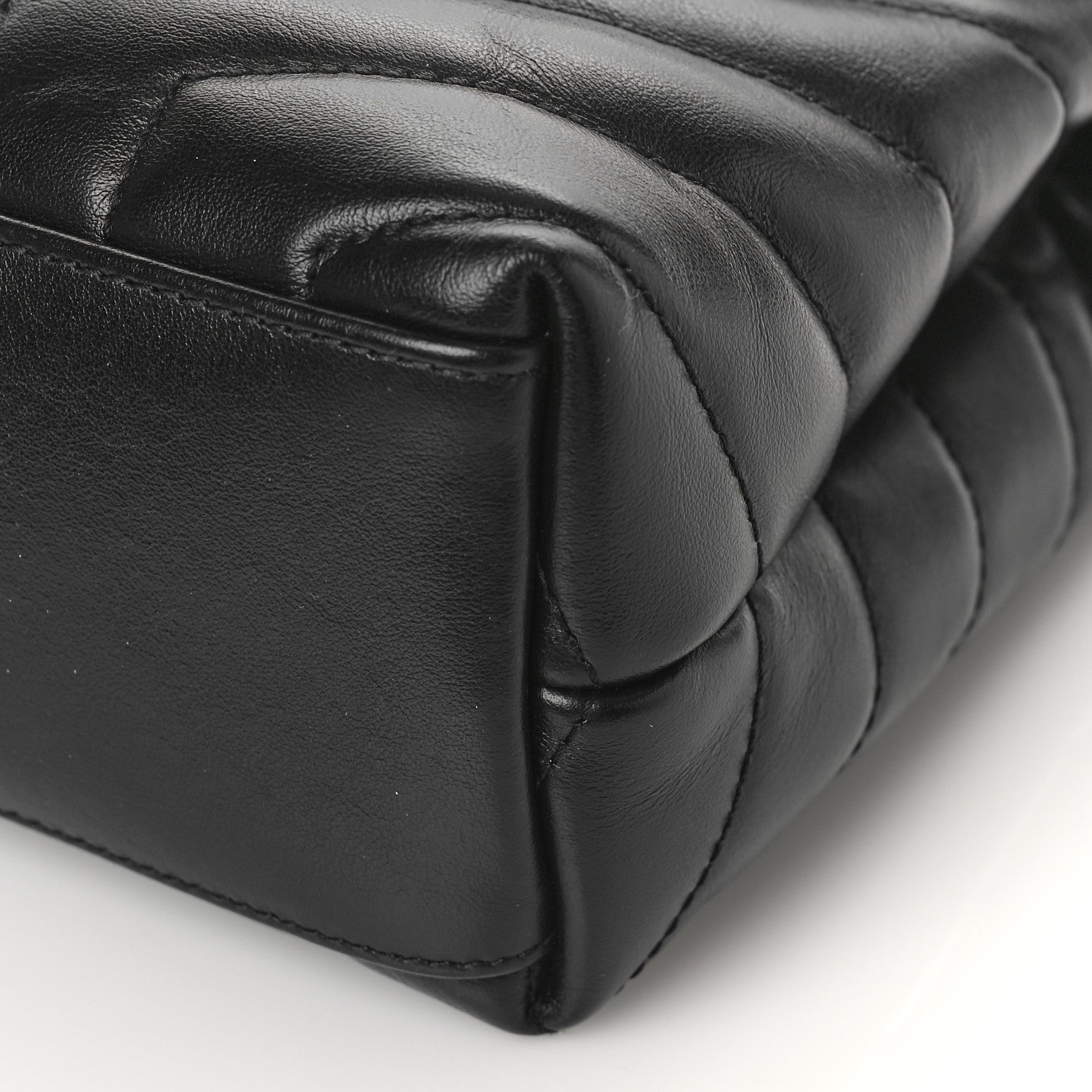Saint Laurent Calfskin Y Quilted Monogram Monochrome Small Loulou Chain Satchel Black 9 of 9