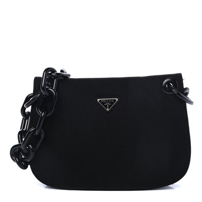 Prada Tessuto Nylon Swing Chain Shoulder Bag Black 1 of 5