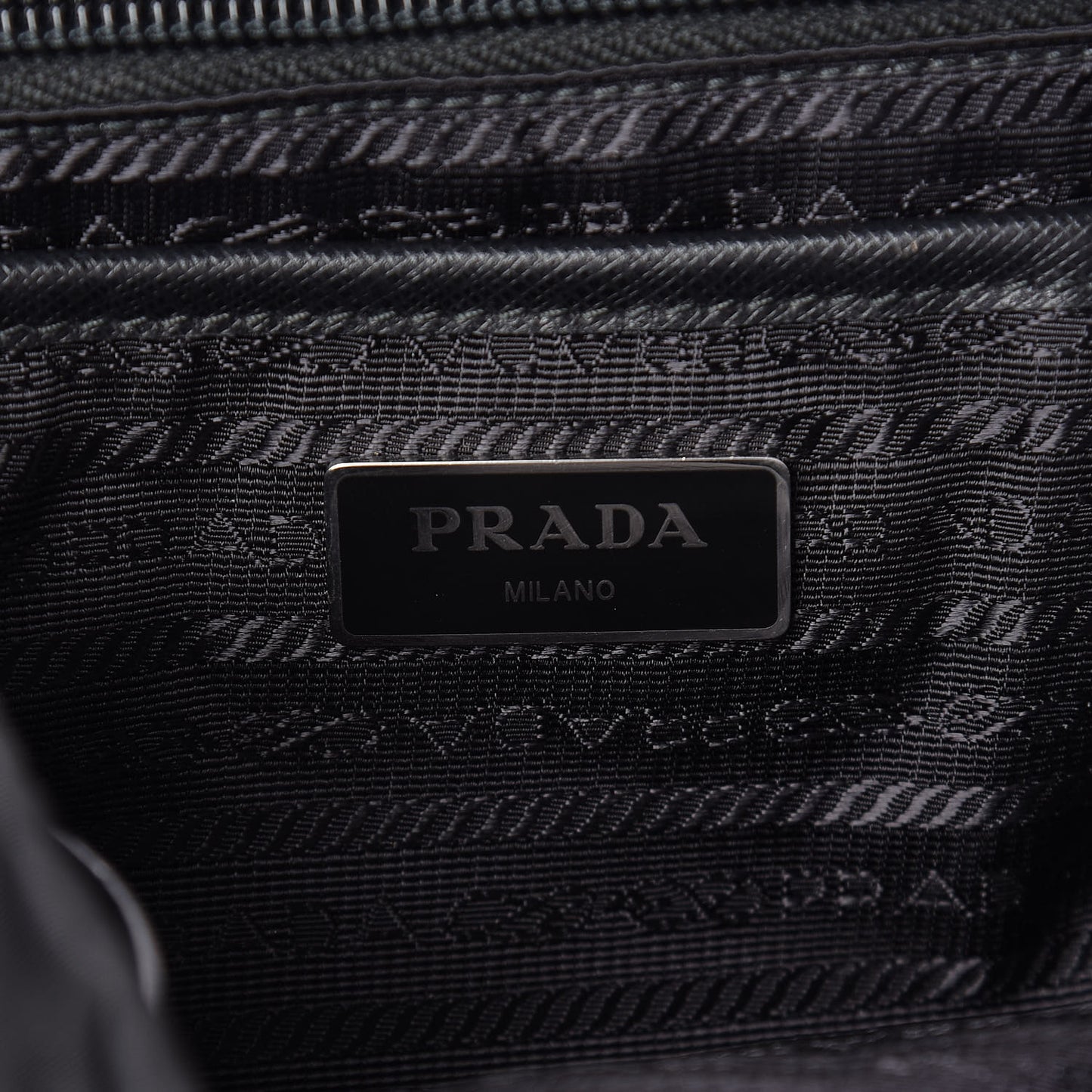 Nylon New Vela Studded Backpack Black White