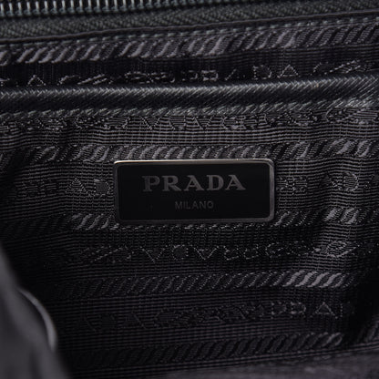 Prada Nylon New Vela Studded Backpack Black White 6 of 12