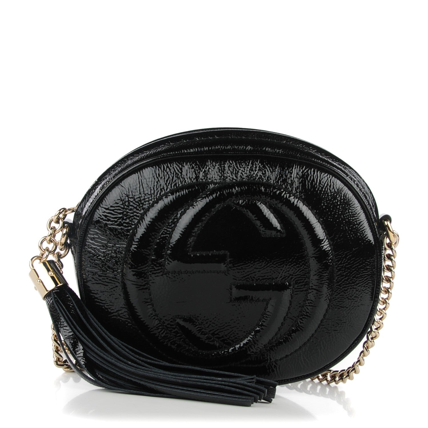 Gucci Patent Mini Soho Chain Bag Black 1 of 7