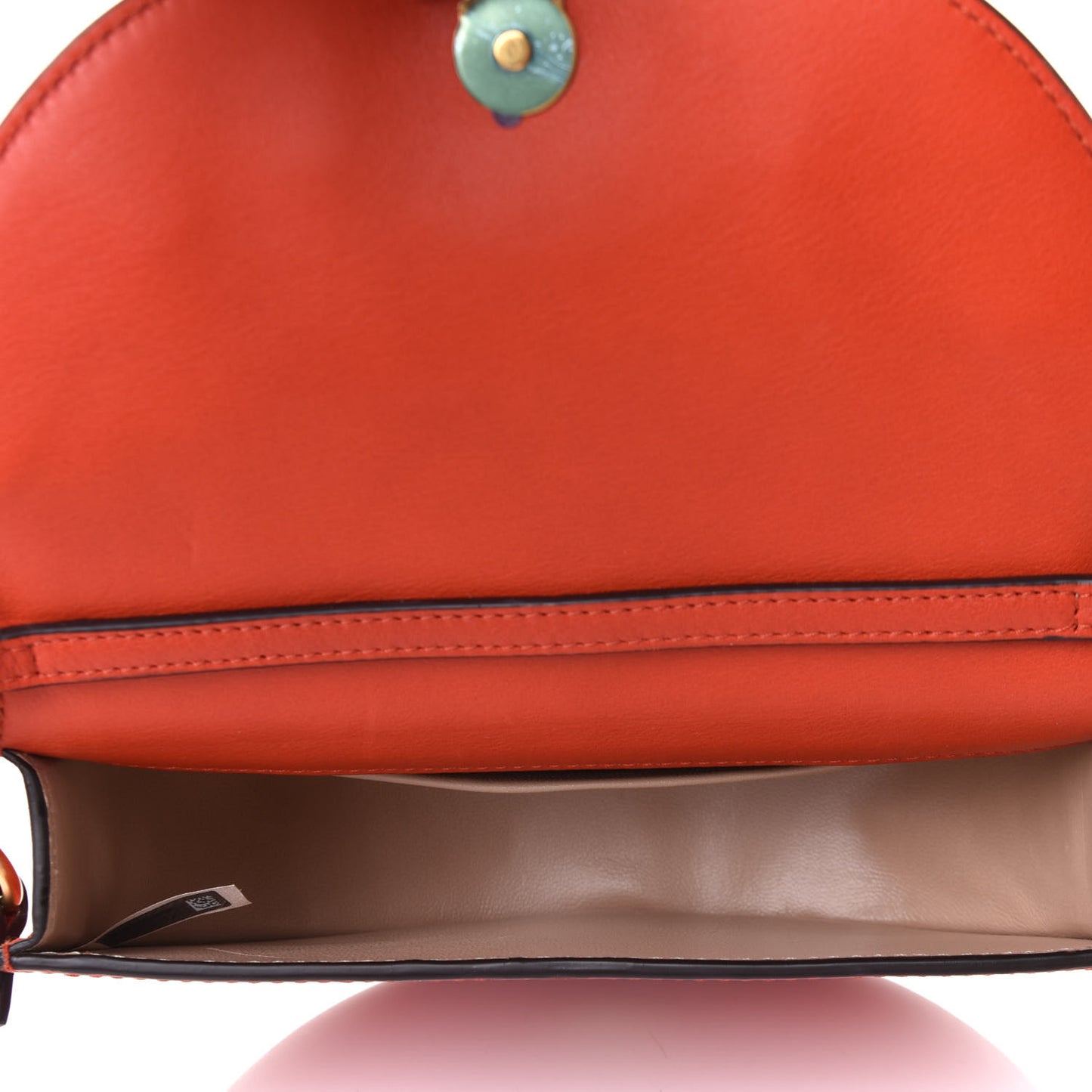 Calfskin Small Nile Bracelet Minaudiere Bag Sepia Red