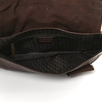 Christian Dior Calfskin Large Gaucho Double Saddle Bag Marron Fonce 7 of 9