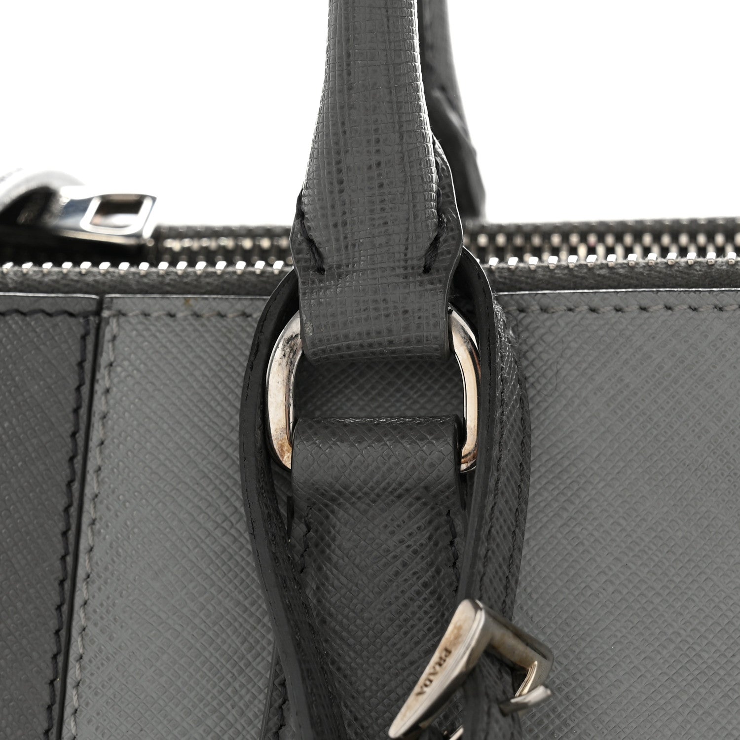 Prada Saffiano Lux Colorblock Medium Galleria Double Zip Tote Marmo Nube 11 of 15