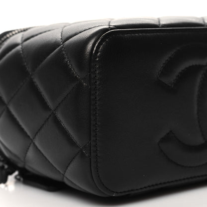 Chanel Lambskin Quilted Small Top Handle Vanity Case With Chain So Black 10 of 13