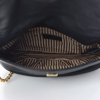 Fendi Vitello Flamingo Fendista Pouchette Crossbody Black 5 of 11