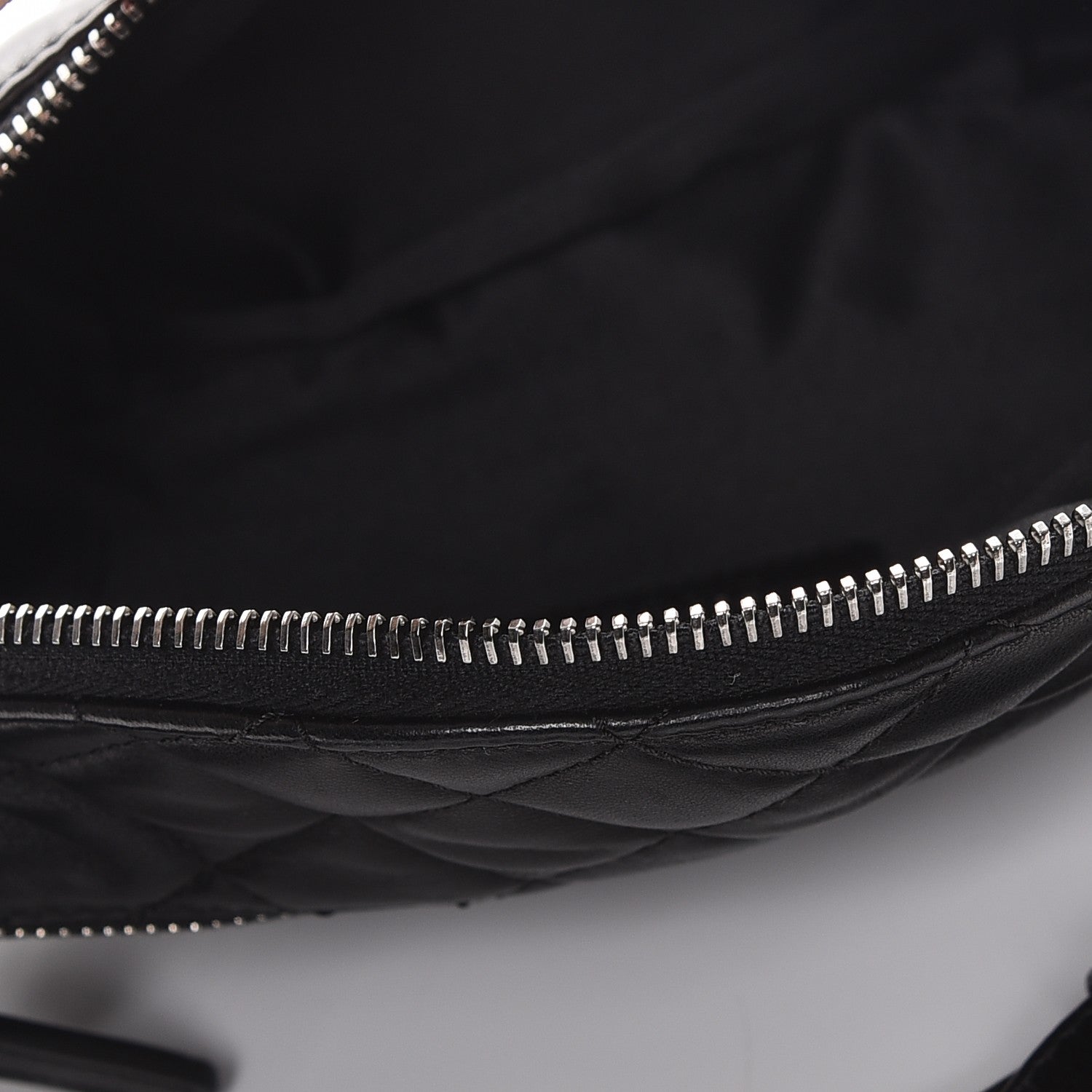 Chanel Lambskin Quilted Banane Waist Bag Fanny Pack Black 5 of 10