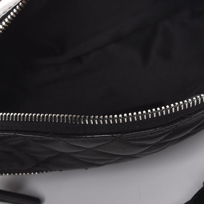 Chanel Lambskin Quilted Banane Waist Bag Fanny Pack Black 5 of 10