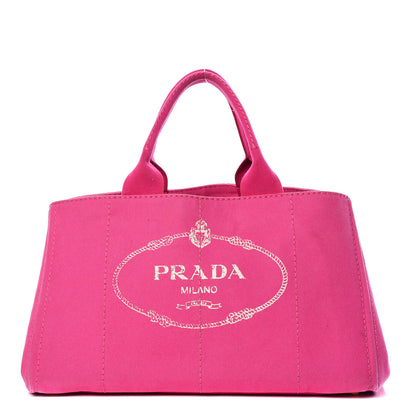 Prada Canapa Logo Shopping Tote Fuxia 1 of 16