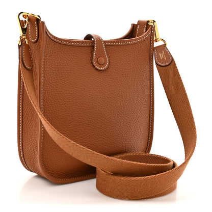 Hermes Taurillon Clemence Evelyne TPM Gold 3 of 10