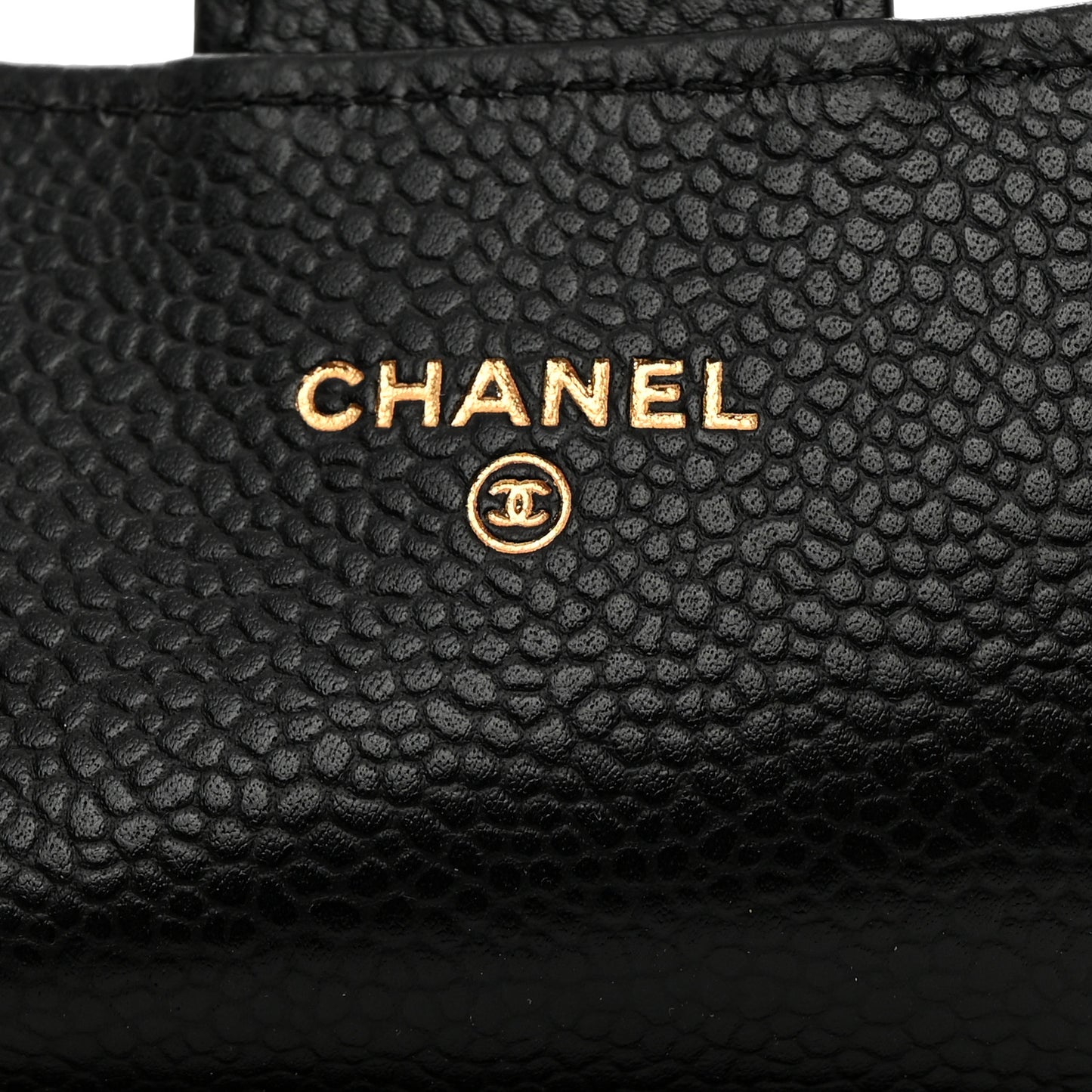 Caviar Quilted Flap Card Holder Wallet Black
