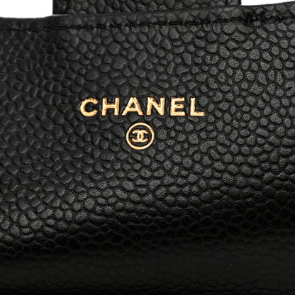 Chanel Caviar Quilted Flap Card Holder Wallet Black 6 of 9