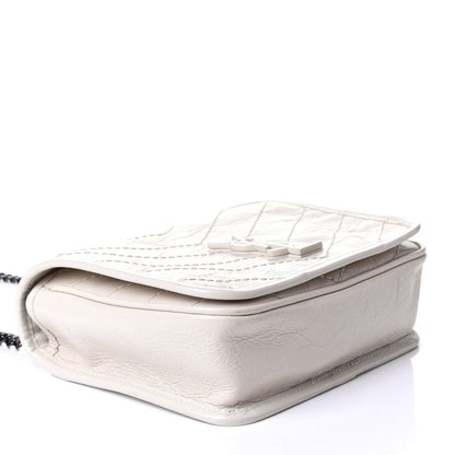 Saint Laurent Crinkled Calfskin Matelasse Monogram Niki Chain Wallet Crema Soft 3 of 5