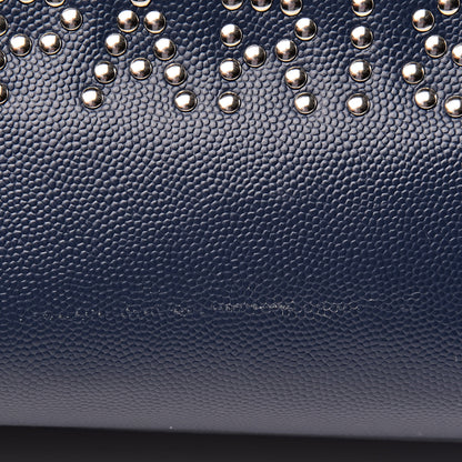 Chanel Caviar Large Studded Deauville Tote Navy 12 of 13