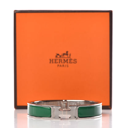 Hermes Enamel Narrow Clic Clac H Bracelet GM Vert Sapin 5 of 5