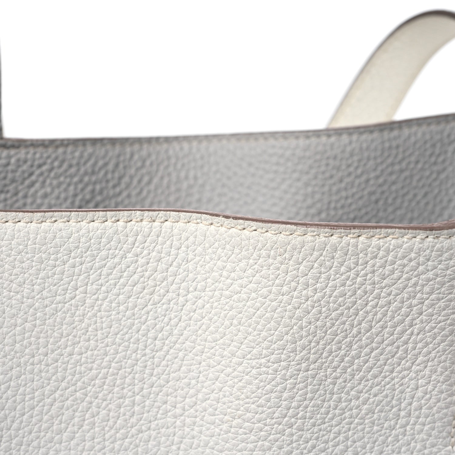 Hermes Taurillon Clemence Double Sens 45 Reversible Tote White Gris Perle 16 of 17