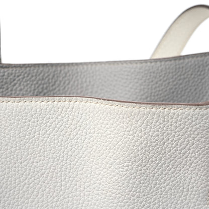 Hermes Taurillon Clemence Double Sens 45 Reversible Tote White Gris Perle 16 of 17