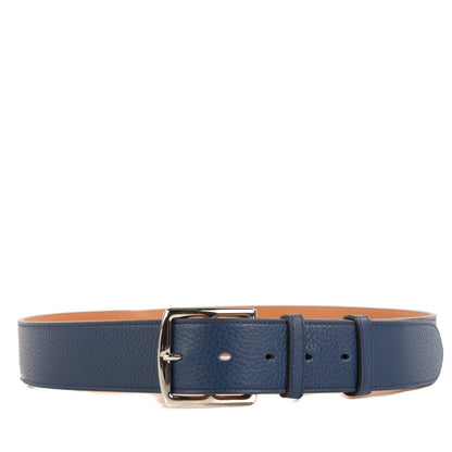Hermes Taurillon Clemence 40mm Mens Etriviere Belt Bleu Saphir 110 1 of 7